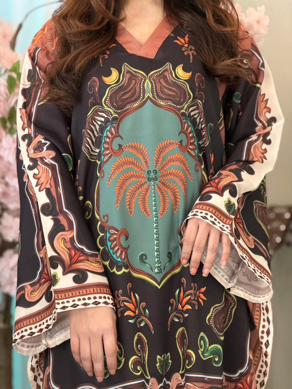 Printed Farshi 2-Piece Silk Crepe Set – Premium Quality - Image 4
